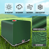 1 x RAW Customer Returns MaxAwe IBC Tank Cover 1000L, 420D with silver coating water tank tarpaulin, 120x100x116 cm waterproof protective tarpaulin protective cover, green IBC container cover for IBC tank container rain barrel - RRP €21.99