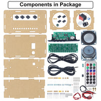 1 x RAW Customer Returns DONGKER DIY Electronics Soldering Kit Bluetooth Speaker Kit with FM Radio, Mini Home Stereo Sound Amplifier with LED Indicator Light DIY Radio Kits Speaker Box with Remote Control - RRP €33.26