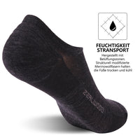 1 x RAW Customer Returns ZEAL WOOD No Show Sports Socks, Unisex Merino Wool Ultralight Wool Socks Women Running Tennis Golf Socks Merino Socks Women Hiking Socks Men, 3 X Black, Medium - RRP €27.6