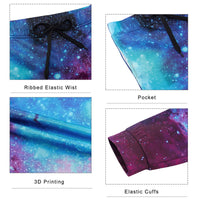 2 x RAW Customer Returns Big Boys Baggy Sweatpants with Pocket Teens Blue Galaxy Graphics Activewear Joggers for Girls Size 14 Unique Design Starry Nebula Long Pants 15 16 Years Juniors Casual Sports - RRP €36.76