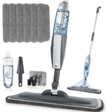 1 x RAW Customer Returns Mops for floor cleaning, floor mop with spray function with 6 washable microfiber covers, 1 scraper, 1 mop holder, for dry-wet mop for walls, hardwood, vinyl, laminate, ceramic, tiles - RRP €26.77