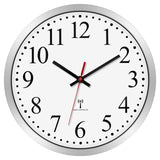 1 x RAW Customer Returns Foxtop Radio Controlled Wall Clock Silent Analogue Non-Ticking 25 cm Easy to Read Clock for Kitchen, Living Room, Bedroom, Home Office, Silver - RRP €30.99