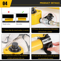 1 x RAW Customer Returns CGOLDENWALL 10T Professional Ultrafine Portable Hydraulic Jack 26mm Stroke 51mm Auto-height for Bridges Buildings Mechanical Engineering DFPY-10T  - RRP €105.13