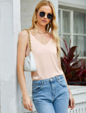 1 x RAW Customer Returns Women s V Neck Tank Top Tank Top Blouse Vest V-Neck Crop Tops Tank Top For Women And Girls Tank Shirt Chiffon Women Camisole Blouse Camisole Tank Top Shirt Cami,Champagne,M - RRP €24.99