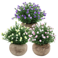 1 x RAW Customer Returns VINFUTUR 3 pieces artificial plant artificial gypsophila in pot mini artificial green plants home office living room balcony table decoration - RRP €25.99