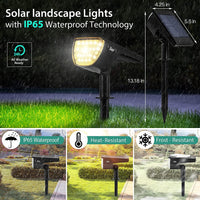 1 x RAW Customer Returns Set of 4 Outdoor Solar Lamp, 32 LED Outdoor Solar Lighting Waterproof IP67 Wall Lamp 3 Modes, Adjustable 180 Outdoor Solar Spotlight for Garden, Courtyard, Driveway, Path, Sidewalk, Terrace - RRP €60.0