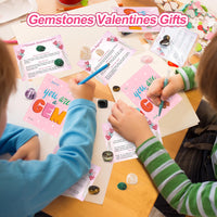 3 x Brand New QianCannaor Valentine s Day Gifts for Kids in Classroom with 30 Crystals and Gemstones, Valentine s Day Cards, Natural and Educational School Exchange Gifts for Boys and Girls - RRP €65.97