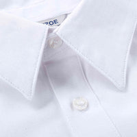 1 x RAW Customer Returns Bienzoe Boys School Uniform Long Sleeve Oxford Shirt White 10 - RRP €21.99