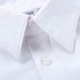 1 x RAW Customer Returns BIENZOE Boys School Uniform Long Sleeve Button Down Oxford Shirt White Size 12 - RRP €21.99