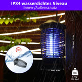 1 x RAW Customer Returns PALONE Electric Mosquito Repellent Lamp, 4500V 20W UV Electric Mosquito Net Waterproof IPX4, for Mosquito Insecticide for Home Garden Indoor Outdoor Kitchen, with 1 Clean Brushes - RRP €39.58