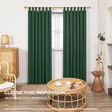 1 x RAW Customer Returns Deconovo curtains living room opaque curtains noise protection curtain loops thick thermal curtain cold protection heat protection, 220 x 140 cm height x width , forest green, set of 2 - RRP €39.49