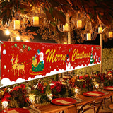 4 x Brand New DPKOW Long Merry Christmas Banner Decoration, Fabric Poster Banner for Christmas Outdoor Garden Decoration, Christmas Indoor Home Decoration, Christmas Table Wall Decoration, 270 35cm - RRP €36.76