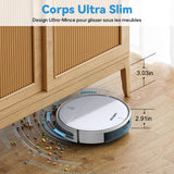 1 x RAW Customer Returns EICOBOT Robot Vacuum Cleaner and Mop Combo, Robot Vacuum Cleaner, Vacuum Cleaner and Mop 2 in 1, Thin 2.91 , Low Volume, Self-Charging, Ideal for Hard Floors, Animal Hair and Carpets, Shovels - RRP €100.81