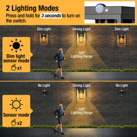 1 x RAW Customer Returns Solar Lamps for Outdoor Wall, Solar Wall Light Outdoor with Motion Sensor Security Wall Light 2 Modes Waterproof Outdoor Lamp for Garden Porch Path Garage Garden Fence Warm White  - RRP €27.99