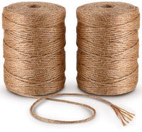 1 x RAW Customer Returns Jute twine 2x100m 6-ply cord craft cord Absofine natural jute craft cord for household garden DIY crafts decoration - RRP €12.1