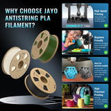 1 x RAW Customer Returns JAYO AntiString PLA Filament 1.75mm, APLA Filament for 3D Printer for Fast Printing, Less Stringing, Neatly Wound PLA Dimensional Accuracy - 0.02mm, 1.1KG Spool 2.42 LBS , APLA Cream White - RRP €18.14