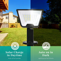 1 x RAW Customer Returns Solpex Solar Spotlight, Outdoor Solar Lights, 58 LED Solar Garden Street Lights, IP54, 7000-7500K, White, 3 Brightness Modes, Spotlight for Garage, Garden, Path, Balcony, 2 pcs. - RRP €24.99