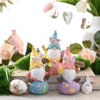 1 x Brand New VALERY MADELYN 3 pieces garden gnomes Easter eggs for Easter decoration, Mother s Day gift, garden decoration figures with welcome sign for spring decoration, table decoration, Easter gifts, 14 cm, pink blue - RRP €20.16