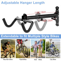 1 x RAW Customer Returns CYFIE bicycle wall mount, foldable bicycle wall mount, space-saving bicycle wall mount up to 25 kg for bicycle, racing bike, mountain bike etc., bicycle suspension with soft padding 1 piece  - RRP €23.99