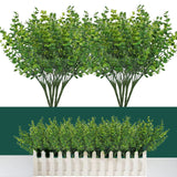 1 x RAW Customer Returns ToKinCen 10pc Artificial Plants Faux Shrubs Artificial Plants Plastic Green Shrubs Bushes UV-resistant Artificial Plants Grass Shrubs for Indoor Outdoor Home Garden Decoration - RRP €8.66