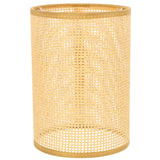 1 x RAW Customer Returns Angoily Rattan Drum Lampshade Replacement E27-E14 Barrel Lampshade Clip on Natural Woven Cylinder Light Cover For Chandelier Table Desk Lamps - RRP €20.03