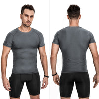 1 x RAW Customer Returns Niksa Men s Compression Shirts 3 Pack Short Sleeve Athletic Compression Tops Cool Dry Workout T-Shirt - - Small - RRP €31.73