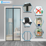 1 x RAW Customer Returns SHA2WEN Fly Screen Balcony Door 90x215, High Quality Fly Screen Door Black Magnet, Available in All Sizes, No Drilling Required, Enjoy the Summer - RRP €20.99