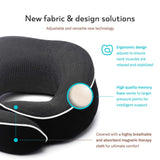 1 x RAW Customer Returns Proglobe neck pillow airplane, travel pillow 100 memory foam, orthopedic neck pillow, ideal for traveling by plane, car, train, with 3D sleep mask, ear plugs, high-quality mesh bag black  - RRP €29.95