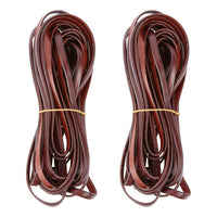 1 x RAW Customer Returns GORGECRAFT 2 Rolls 5Mx5mm Flat Genuine Leather Cord Shoelaces Cowhide Shoelaces Roll for Jewelry Making Crafts Braided Bracelets Belt Keychain Coconut Brown  - RRP €20.4