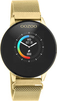 1 x RAW Customer Returns Oozoo Smartwatch Unisex Fitness Watch Gold Gold Metal  - RRP €40.28