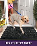 1 x RAW Customer Returns DEXI outdoor doormat, non-slip, 90 x 150 cm, dirt trapping mat, outdoor washable, weatherproof doormat outside inside, for front door, balcony or patio door, black - RRP €76.52