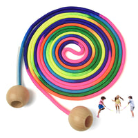 1 x Brand New Aolkee 5M Skipping Rope for Kids Adults Skipping Rope Kids Long Skipping Rope with Adjustable Wooden Handle for Outdoor Fun School Sports Party Games - RRP €30.0