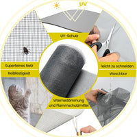 1 x RAW Customer Returns Magnetic Window Screen, Self-Adhesive, Maximum Size, 100 x 100 cm, Fiberglass Mesh, Easy Installation, Prevent Insects, Flies, Mosquitoes from Entering the Room 2.0  - RRP €23.99