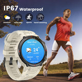 1 x RAW Customer Returns Smartwatch Phone Function Watches Fitness Watch Wristwatch - Smartwatch Men Fitness Tracker with Blood Pressure Measurement Waterproof Sports Watch Pedometer Heart Rate 1.42 Touchscreen Compatible Android iOS - RRP €35.63