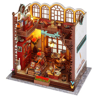 17 x Brand New Book Nook DIY Kit Dollhouses Wooden Miniature House Kits with LED Lights, 3D Wooden Puzzle Library Bookshelf Insert Kits, Model Kits for People Over 14 Years Creative Gift - RRP €326.4