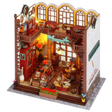 17 x Brand New Book Nook DIY Kit Dollhouses Wooden Miniature House Kits with LED Lights, 3D Wooden Puzzle Library Bookshelf Insert Kits, Model Kits for People Over 14 Years Creative Gift - RRP €326.4