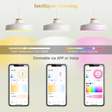 1 x RAW Customer Returns DiCUNO 5W GU5.3 smart lamp, MR16 RGB CCT Alexa light bulb WiFi, dimmable warm to cool white, multicolor, replaces 40W halogen, 2700K-6500K, compatible with Alexa Echo, Google Home, 320LM, 12V, set of 4 - RRP €38.3