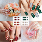 1 x RAW Customer Returns 520 Pieces Full Cover Nail Polish Stickers Self-Adhesive Nail Art Stickers Decals Nail Polish Strips with Nail Files for Women Girls DIY Nail Art Light Style  - RRP €17.99