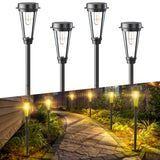 1 x RAW Customer Returns Quntis solar lamps for outdoor garden, 4 pieces solar garden lights garden path lighting with warm white IP65 waterproof auto on off solar lights for outdoor lawn, patio, yard, walkway, garden decoration - RRP €32.0