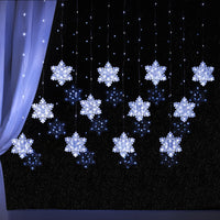 1 x RAW Customer Returns BLOOMWIN Snowflake Curtain Lights Cold White 3m, USB Christmas Lights Window Mood Lights Window Lighting Indoor Fairy Lights Curtain for Bedroom Winter Christmas Decoration - RRP €24.99