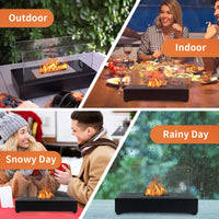 1 x Brand New heyfurni Portable ethanol fireplace for indoor and outdoor, Foldable bio ethanol table fireplace for bioethanol, ethanol, fire bowl, 16 cm - RRP €36.29