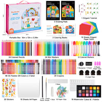 1 x RAW Customer Returns Shuttle Art painting case for children, 335-piece painting box for children pink, painting set for children and beginners for painting and drawing, painting set for children with watercolors, wax crayons,  - RRP €33.26