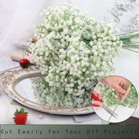 1 x RAW Customer Returns Homcomodar Real Touch Artificial Gypsophila 12Pc Artificial Flower White for Wedding, Party, Bridal, Office Decor White  - RRP €17.99