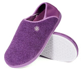 1 x Brand New Gaatpot felt slippers, winter women s slippers, warm slippers, non-slip rubber sole, purple, EU41 - RRP €18.54