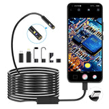 1 x RAW Customer Returns 1920P HD Dual Lens Snake Inspection Endoscope, Pancellent Type C Endoscope, Scope Camera with 8 LED Lights for Android and iOS Smartphone, iPhone, iPad, Samsung 5M  - RRP €25.14