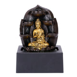 1 x RAW Customer Returns TERESA S COLLECTIONS Buddha fountain for room decoration, table fountain, water fountain with reflective lighting, home, office, garden decoration, mother daughter gift - RRP €39.99