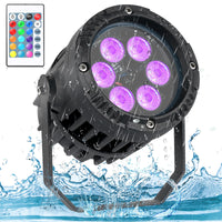 1 x RAW Customer Returns PUZILOZA 6 x 3W IP67 Waterproof Par Light, RGBW 4 in 1 LED Disco Light Party Light with Remote Control, for Outdoor Performances, DJ Show, Party, Bar, Stages, Festival Performances - RRP €64.91