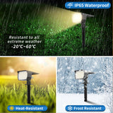 1 x RAW Customer Returns WENATY Solar Lights for Outdoors, 4 Pack 46LED Solar Spotlights for Outdoors, 3000K Warm White Solar Garden Lights, IP65 Waterproof Solar Spotlights, 3 Brightness Modes Solar Lights for Garden Yard Walkway Paths - RRP €29.99