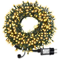 1 x RAW Customer Returns Outdoor String Lights, Outdoor Christmas Lights, Christmas Tree Lights, 98ft 300 LED 8 Modes LED String Light for Garden Decorations, Bedroom, Wedding, Balcony, Indoor Warm White  - RRP €18.42