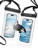 1 x RAW Customer Returns YOSH 2023 Newest Waterproof Phone Case, 2 Pack TPU Crossbody Underwater Phone Case with Lanyard, Cell Phone Water Resistant Case for iPhone 12 13 14 15 Pro Max Plus Samsung S23 S22 up to 7.5 inch - RRP €14.93